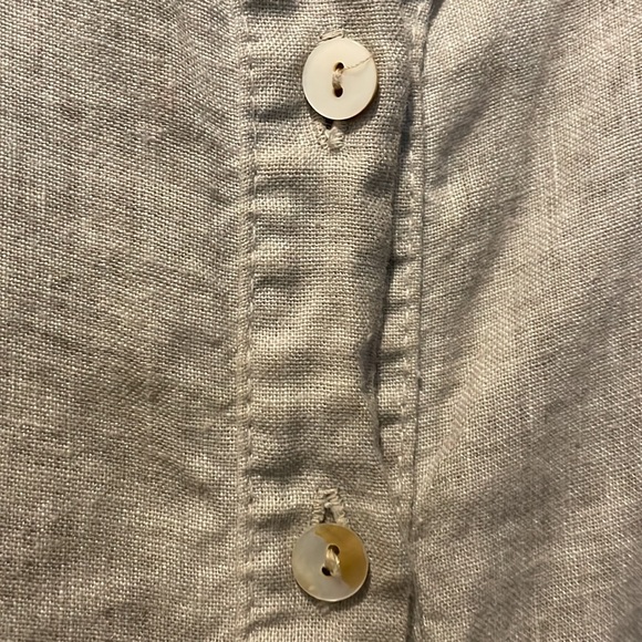 Oatmeal Coloured Babydoll Linen Dress - Picture 4 of 4